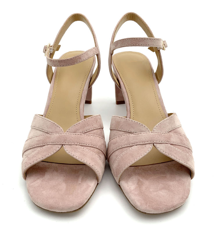 Open Toe Wanita High Heel Sandal Buckle Type Closure Dengan Dekorasi Rhinestones