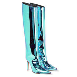 Knee High Wanita Sepatu Sepatu Hitam Warna Ringan Bernafas
