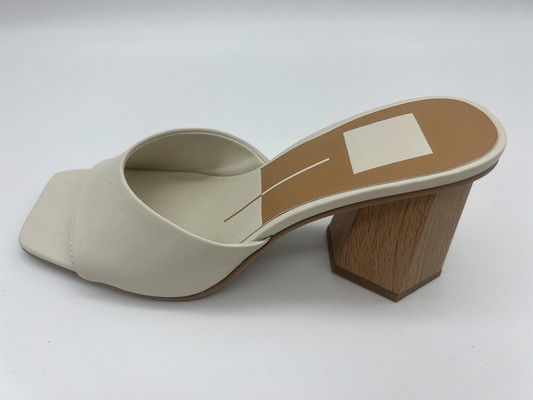 Blok tipe Wanita Mule Heels Dengan Open Toe OEM ODM
