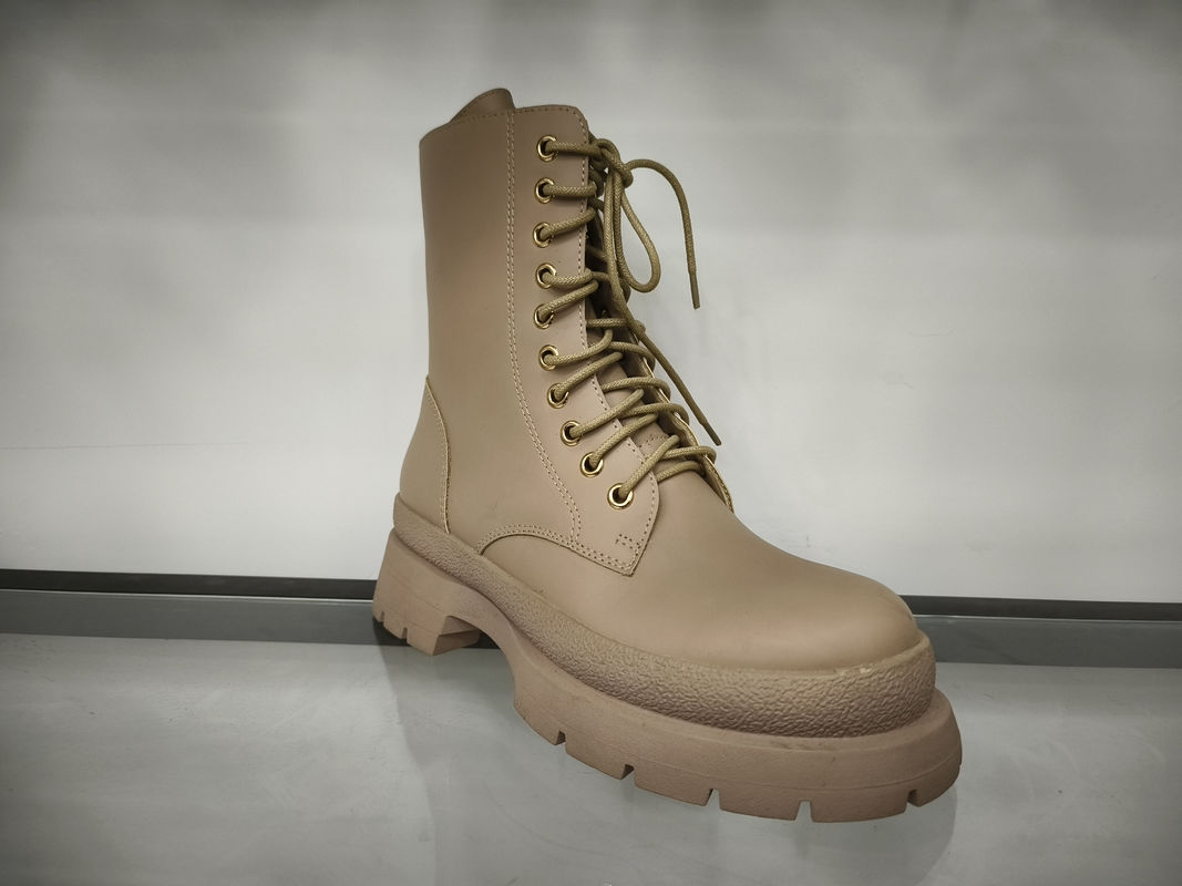 Synthetic High Heel Ankle Boots dengan Sol Karet untuk Wanita yang Bergaya dan Bergaya