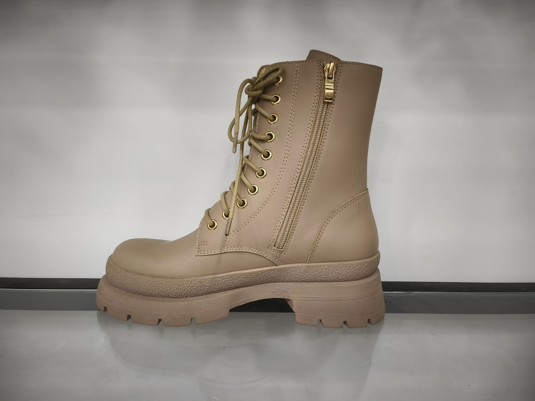 Synthetic High Heel Ankle Boots dengan Sol Karet untuk Wanita yang Bergaya dan Bergaya